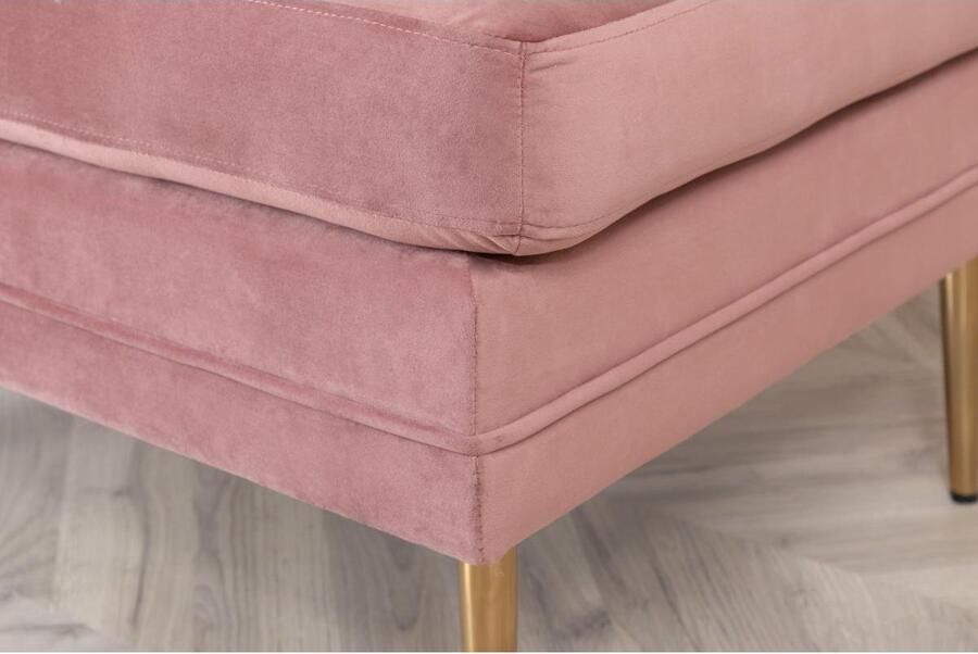 Svea Tess hocker velvet roze