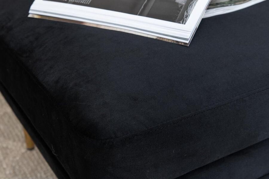 Svea Tess hocker velvet zwart