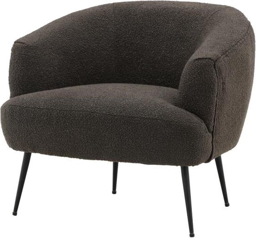 Svea Vona fauteuil boucle donkergrijs
