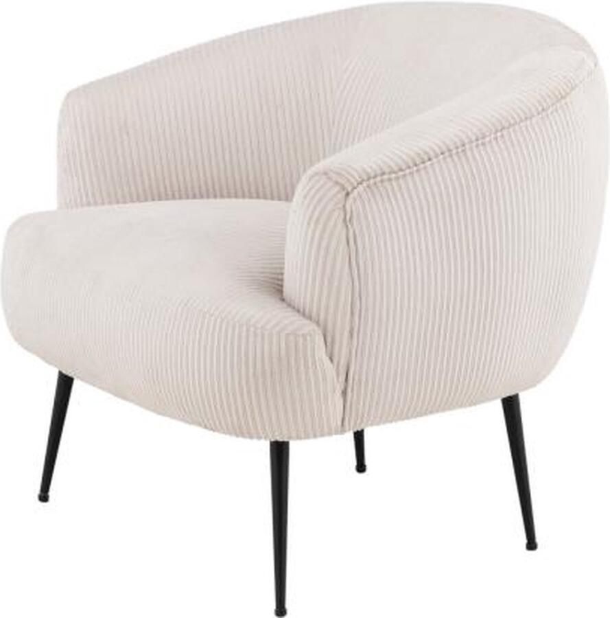 Svea Vona fauteuil ribstof beige