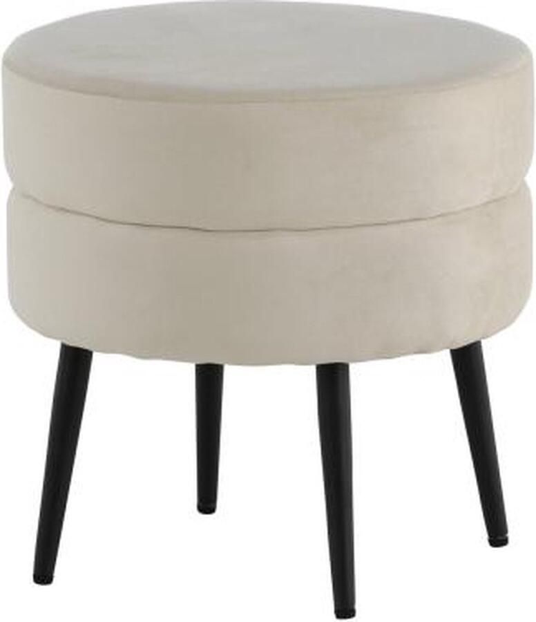 Svea Zane hocker velvet beige