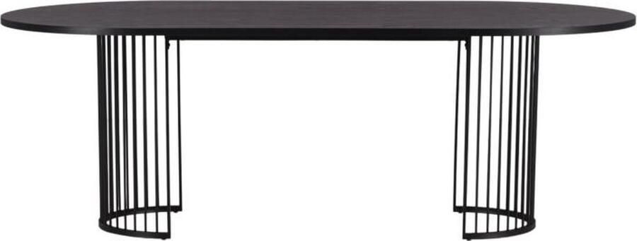 Svea Zaru deens ovale eettafel 220 x 110 cm zwart