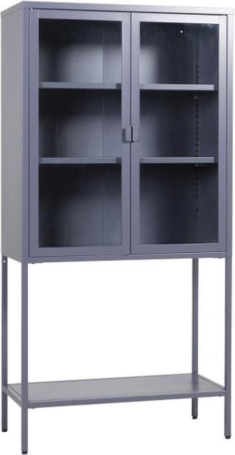 Svea Zivo vitrinekast 75 x 150 cm grijs