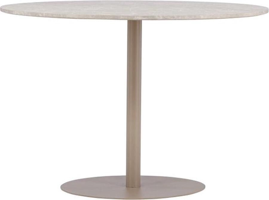 Svea Zuna ronde eettafel ø110 cm marmerlook beige