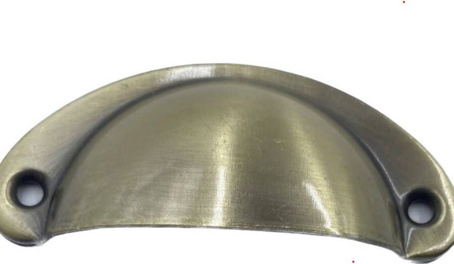 SVH Company Vintage Schelpvormige Ladehandgrepen Geelkoper 4 stuks Lade Greep Hand Vat Handvat Geel Koper Geelkoper