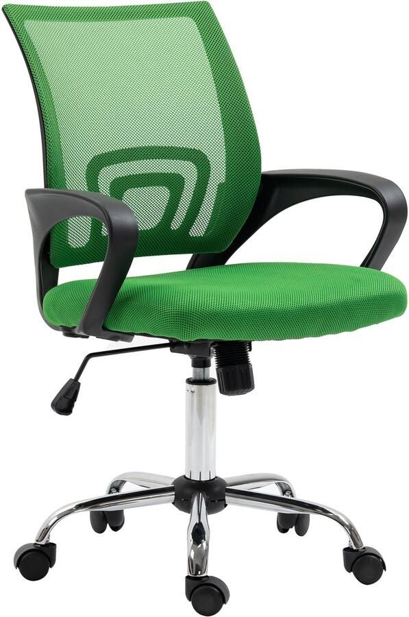 SVITA CYDNEY bureaustoel mesh bekleding draaistoel stoel bureau donkergroen