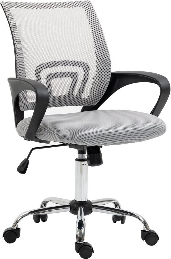 SVITA CYDNEY bureaustoel mesh bekleding draaistoel stoel bureau grijs