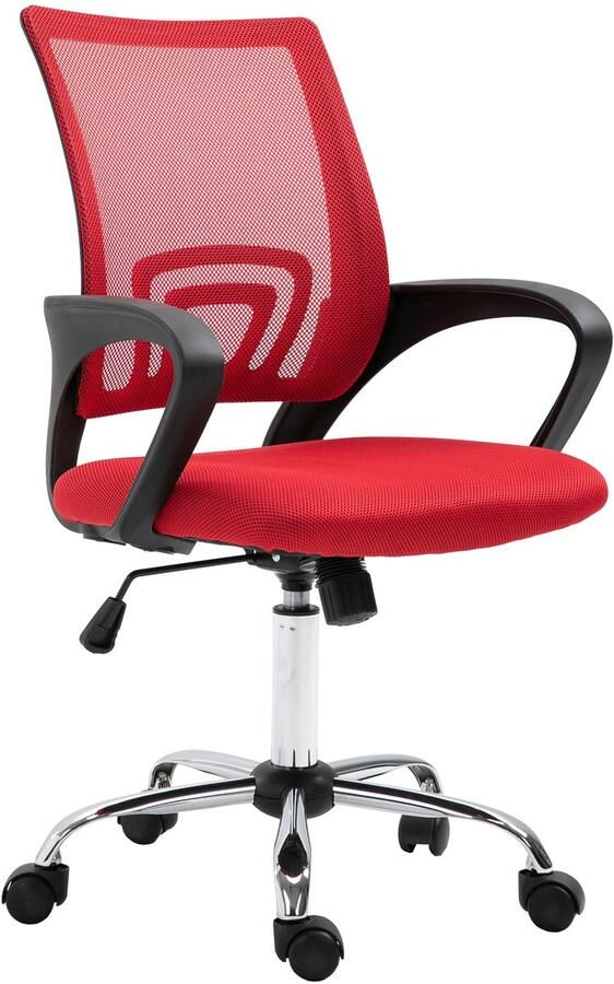 SVITA CYDNEY bureaustoel mesh bekleding draaistoel stoel bureau rood