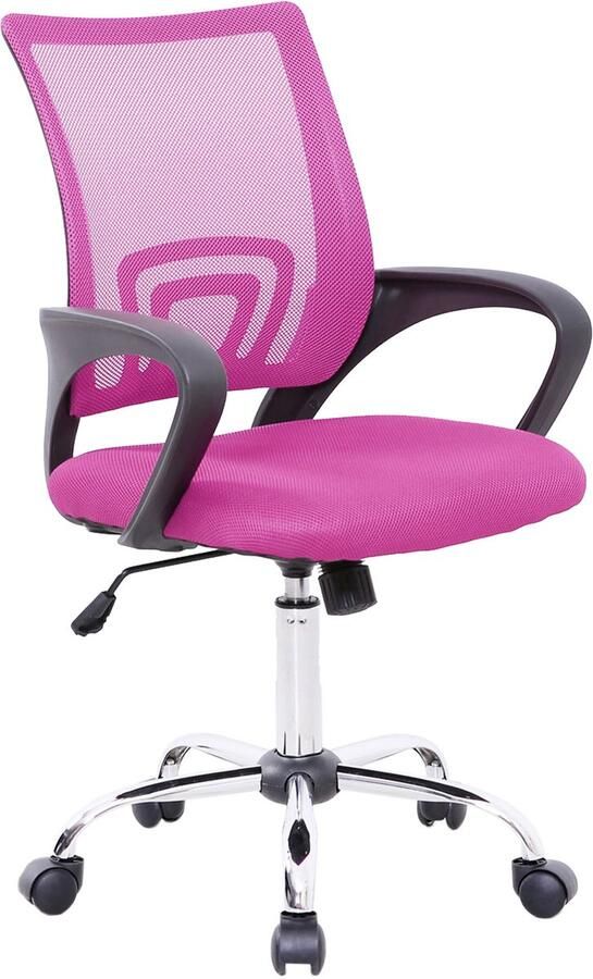 SVITA CYDNEY bureaustoel mesh bekleding draaistoel stoel bureau roze