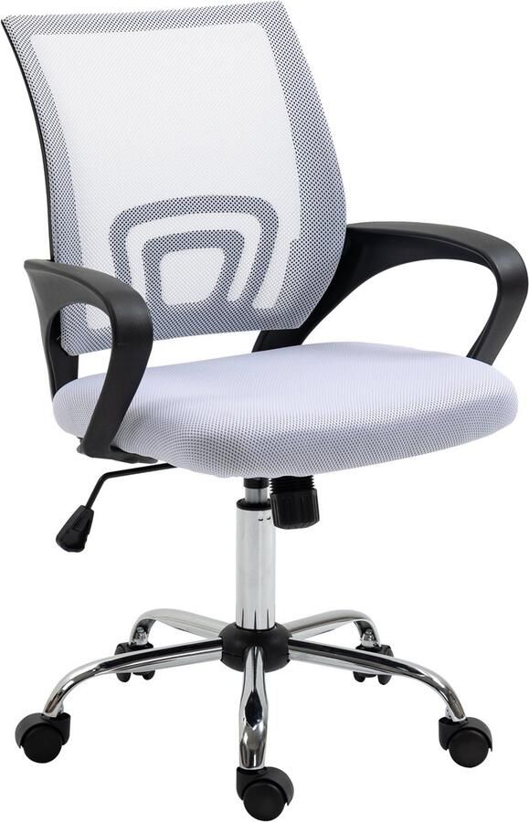 SVITA CYDNEY bureaustoel mesh bekleding draaistoel stoel bureau wit