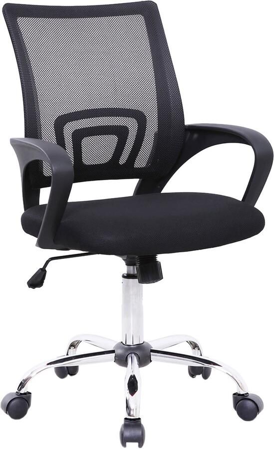 SVITA CYDNEY bureaustoel mesh bekleding draaistoel stoel bureau zwart