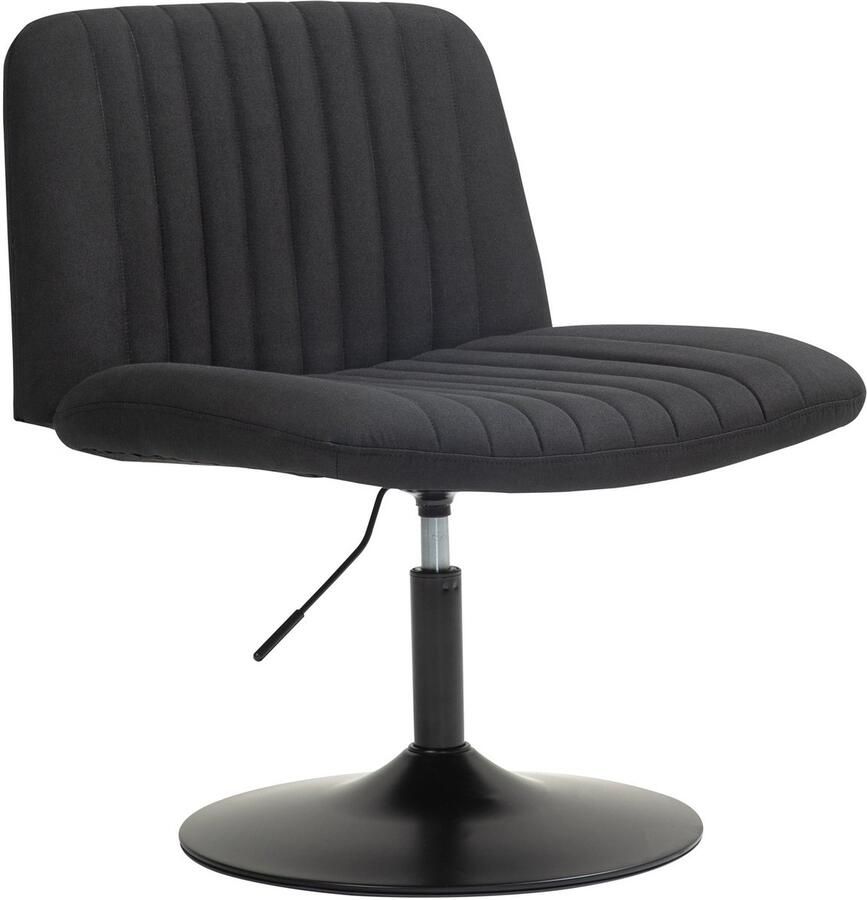 SVITA EMILY loungestoel in hoogte verstelbaar 360° draaibaar zwart