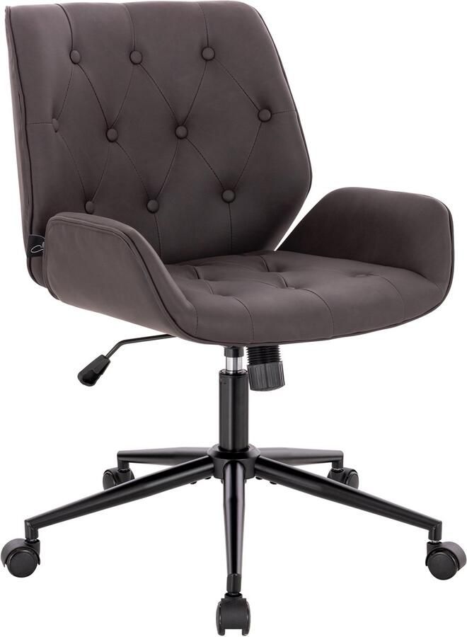 SVITA GABRIEL bureaustoel vintage design kunstleer zwart