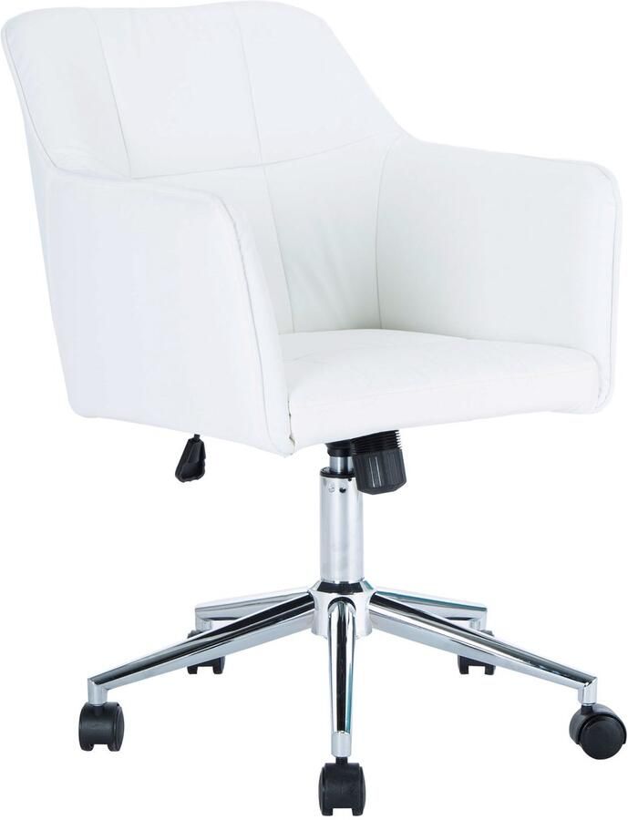 SVITA JAKE bureaustoel vergaderstoel directiestoel kantoor kunstleer wit