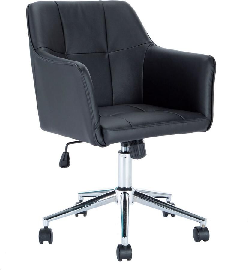 SVITA JAKE bureaustoel vergaderstoel directiestoel kantoor kunstleer zwart