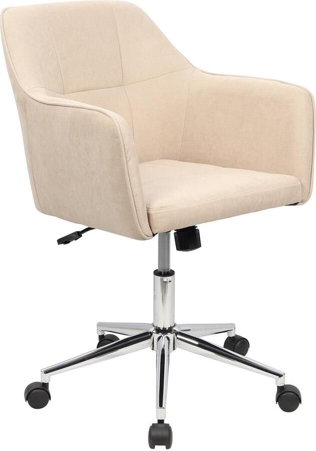 SVITA JAKE bureaustoel vergaderstoel directiestoel kantoor stof beige