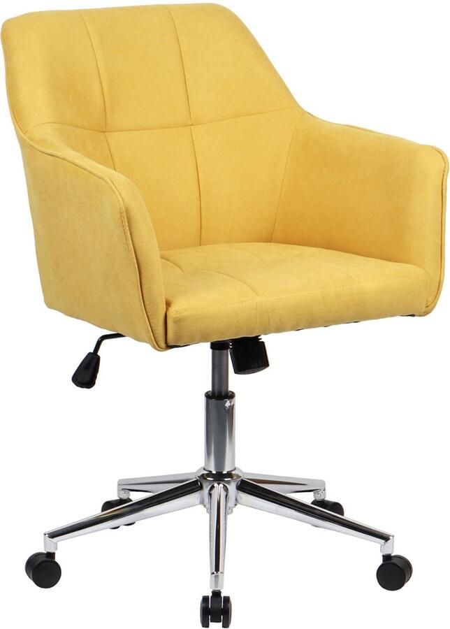 SVITA JAKE bureaustoel vergaderstoel directiestoel kantoor stof geel