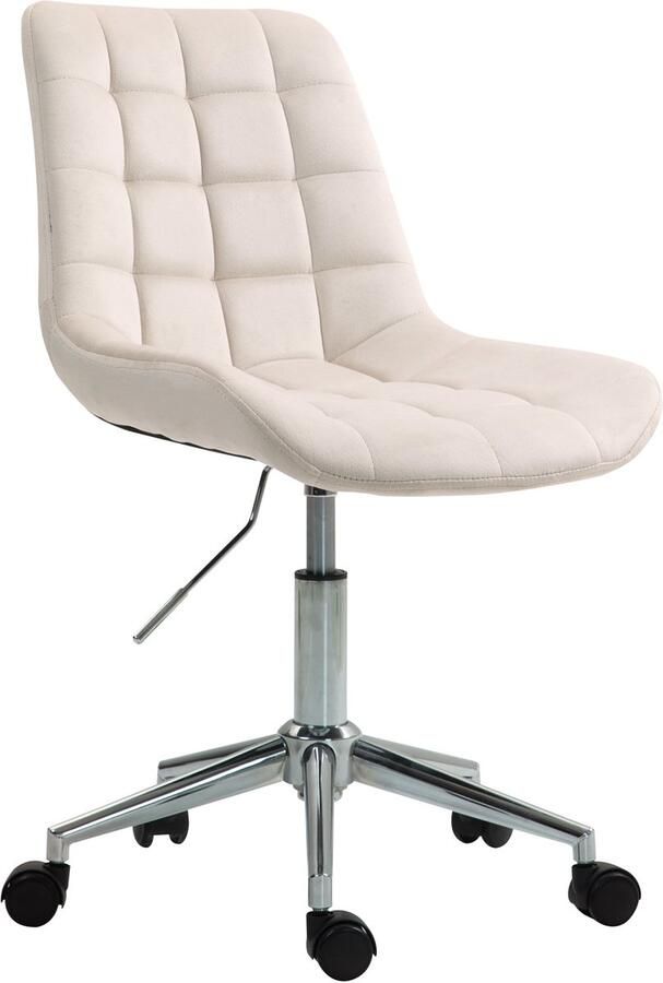 SVITA MICKY bureaustoel voor kinderen in hoogte verstelbare draaistoel creme