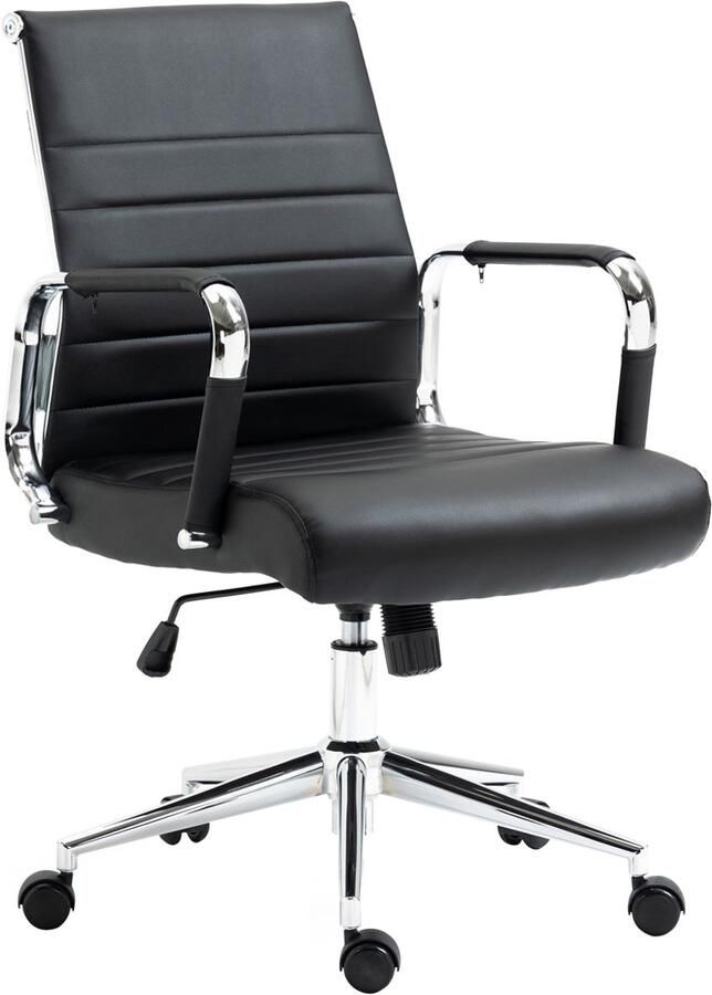 SVITA OFFICE COMFORT bureaustoel draaistoel directiestoel kunstleer zwart