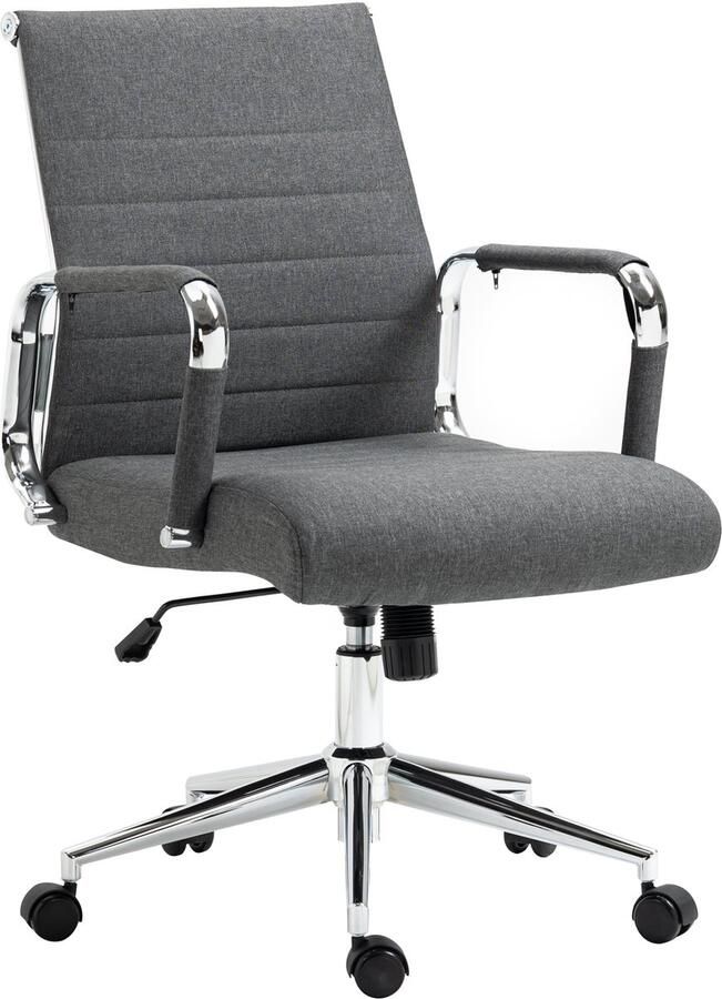 SVITA OFFICE COMFORT bureaustoel draaistoel directiestoel stoffen bekleding donkergrijs