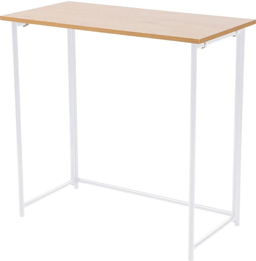 SVITA Opvouwbaar bureau slank ruimtebesparend multifunctioneel computerbureau 80x40x76cm eikenhout