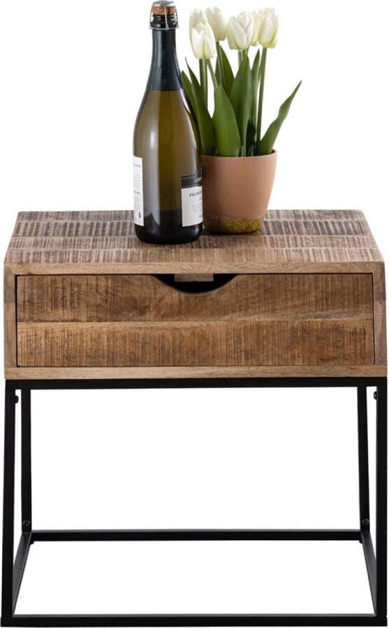 SVJ Home Decorations SVJ Bijzettafel 35x45x45 cm Metaal Naturel - Foto 2