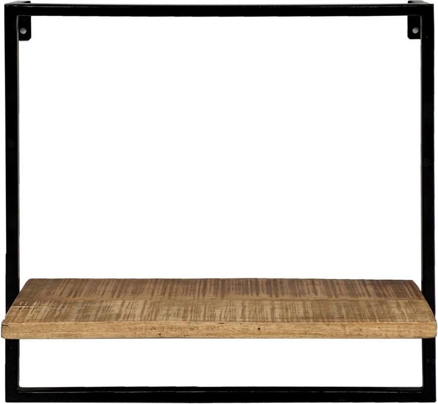 SVJ Home Decorations SVJ Wandrek Vierkant 25 x 50 x 50 cm Metaal Zwart Bruin