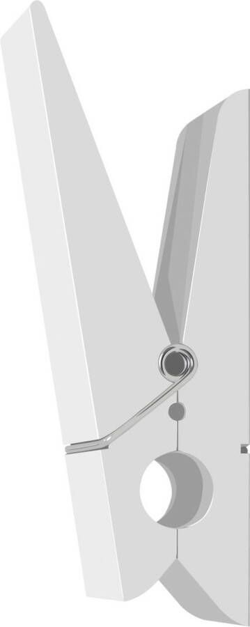 Swabdesign ophanghaak (kapstok handdoekhaak) in de vorm van een grote knijper 5x8x21 cm wit