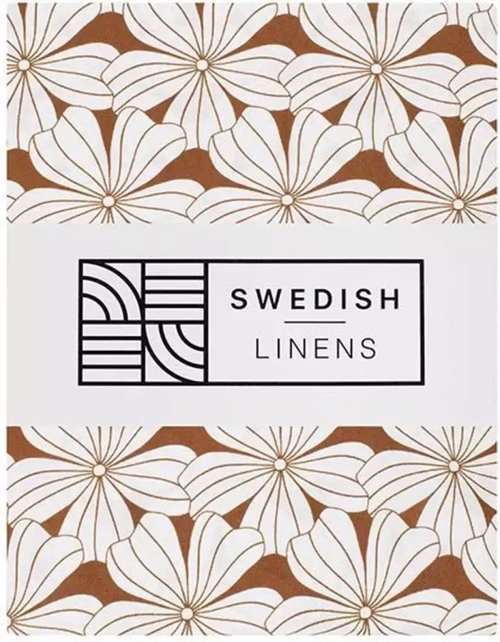 Swedish Linens Ledikant Hoeslaken Flowers (60x120cm)