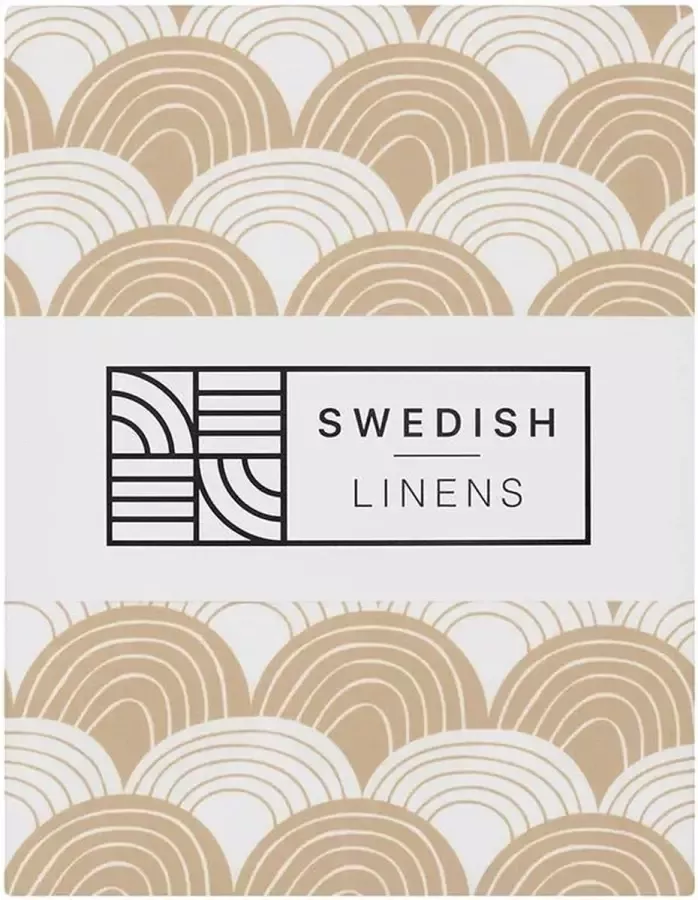 Swedish Linens Ledikant Hoeslaken Rainbows (60x120cm)