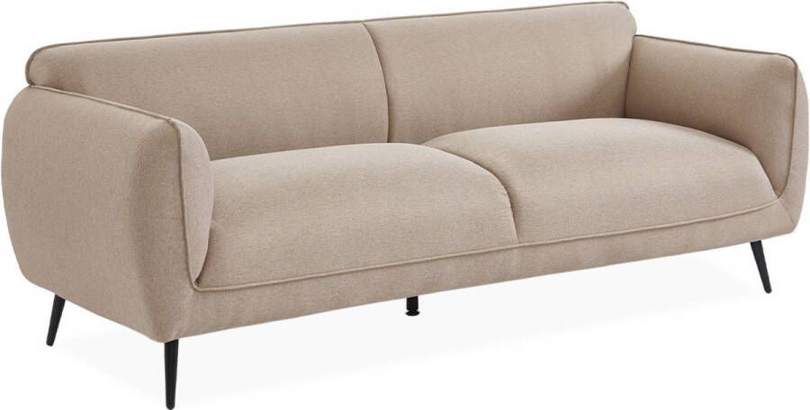 Sweeek 3-zitsbank in stof met metalen poten