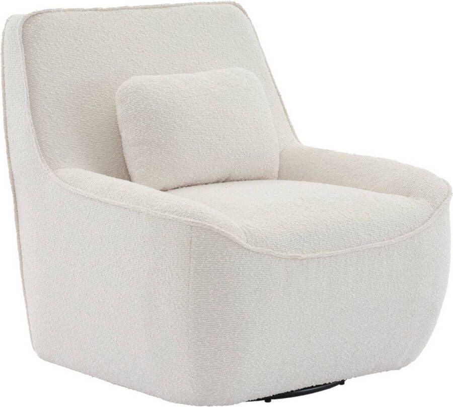 Sweeek Draaifauteuil in bouclé B 83 x D 83 x H 83cm