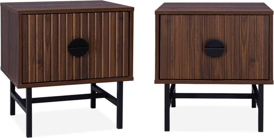 Sweeek Nachtkastje bazalt set van 2