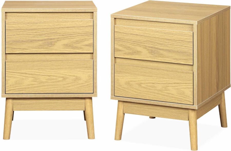 Alice's Garden Nachtkastje houtdecor twee laden l - Foto 2