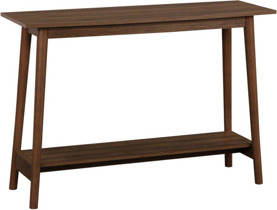 Sweeek Scandinavische notenhouten sidetable b 120 x d 35 x h 76cm