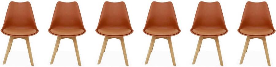 Sweeek Set van 6 eetkamerstoelen nils 42x55x81cm