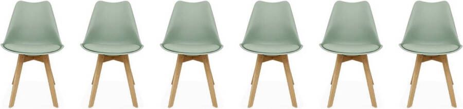 Sweeek Set van 6 eetkamerstoelen nils 42x55x81cm