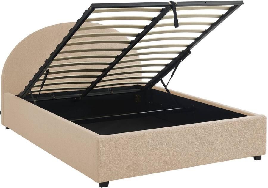 Sweeek Bed met lattenbodem en hoofdeinde b 206 x d 153 5 x h 102cm