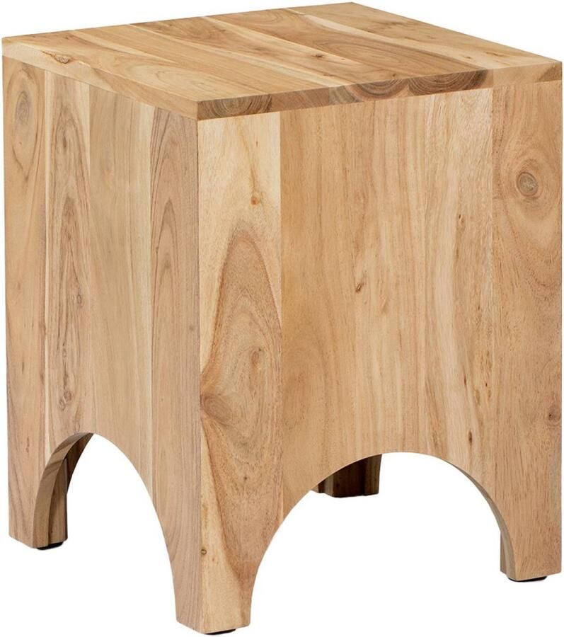 Sweeek Bijzettafel nachtkastje in acaciahout natuurlijke kleur