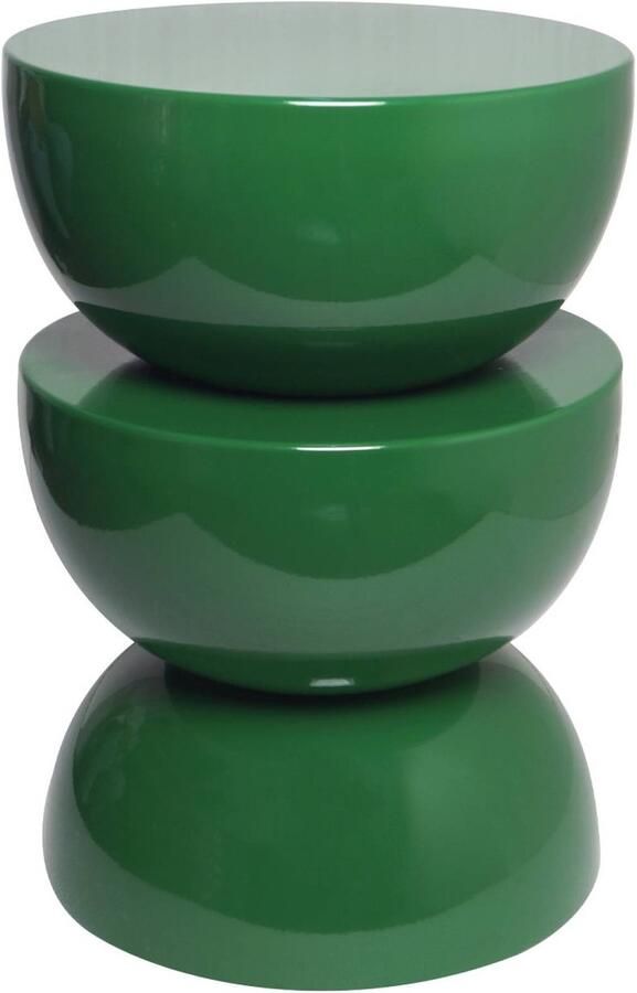 Sweeek Bijzettafel nachtkastje van metaal met glanzend effect ø32 x 46 5 cm coumba