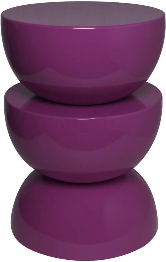 Sweeek Bijzettafel nachtkastje van metaal met glanzend effect ø32 x 46 5 cm coumba