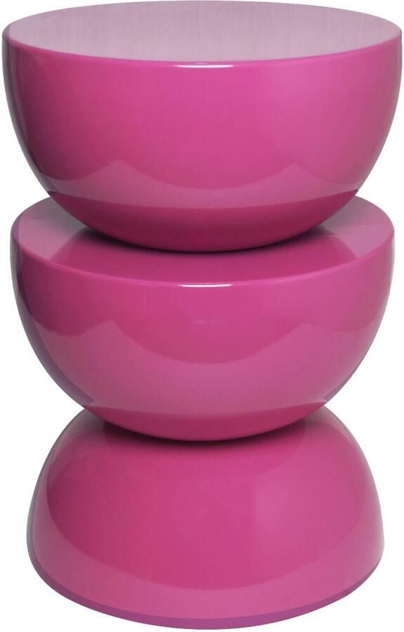 Sweeek Bijzettafel nachtkastje van metaal met glanzend effect ø32 x 46 5 cm coumba