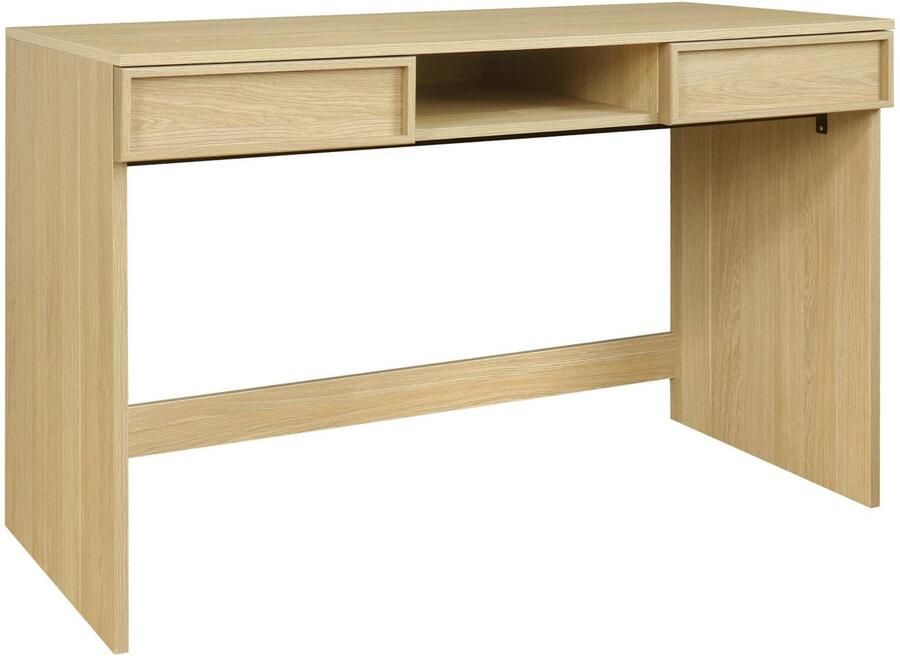 Sweeek Bureau houteffect 2 lades en 1 nis 120x55x77cm kuba