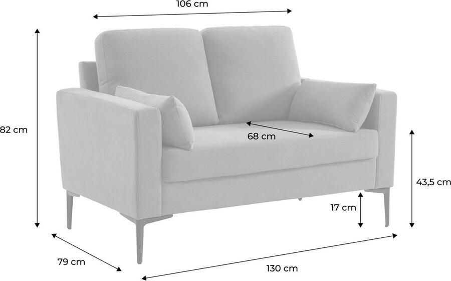 Sweeek Corduroy bank 2-zits 130x68x82cm