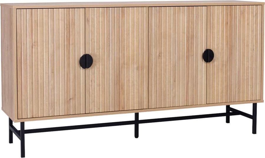 Sweeek Dressoir bazalt l 157 5 x b 39 x h 83cm