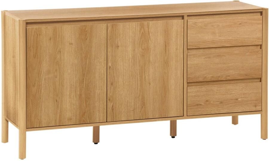 Sweeek Dressoir houteffect 2 deuren 3 laden 150 x 42 x 78 5 cm harmony