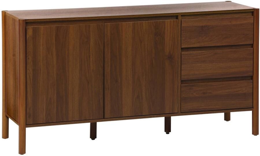 Sweeek Dressoir houteffect 2 deuren 3 laden 150 x 42 x 78 5 cm harmony