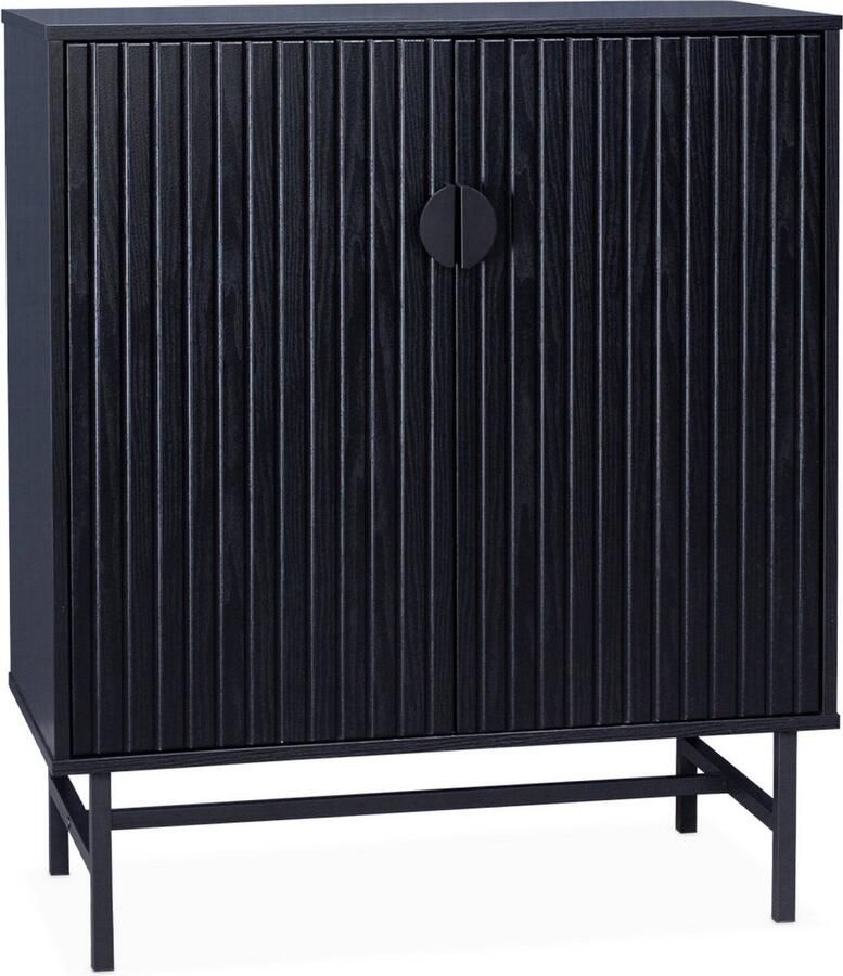 Sweeek Dressoir met houteffect twee deuren en 1 plank b 80 x d 39 x h 92 5cm