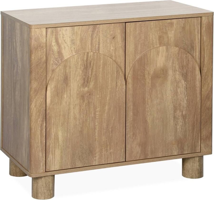 Sweeek Exotisch dressoir van mdf-hout 2 deuren lengte 80 cm