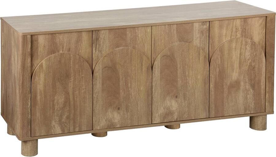 Sweeek Exotisch dressoir van mdf-hout 4 deuren en 2 binnenladen l 150 cm